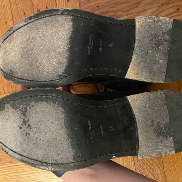 Saint Laurent size 6 /36 black studded combat boots - Picture 5 of 5